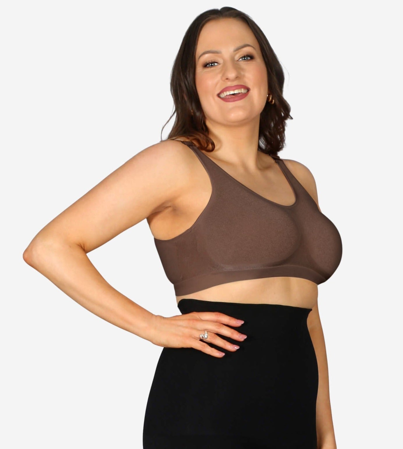Shaper-Bra-Brown-Front