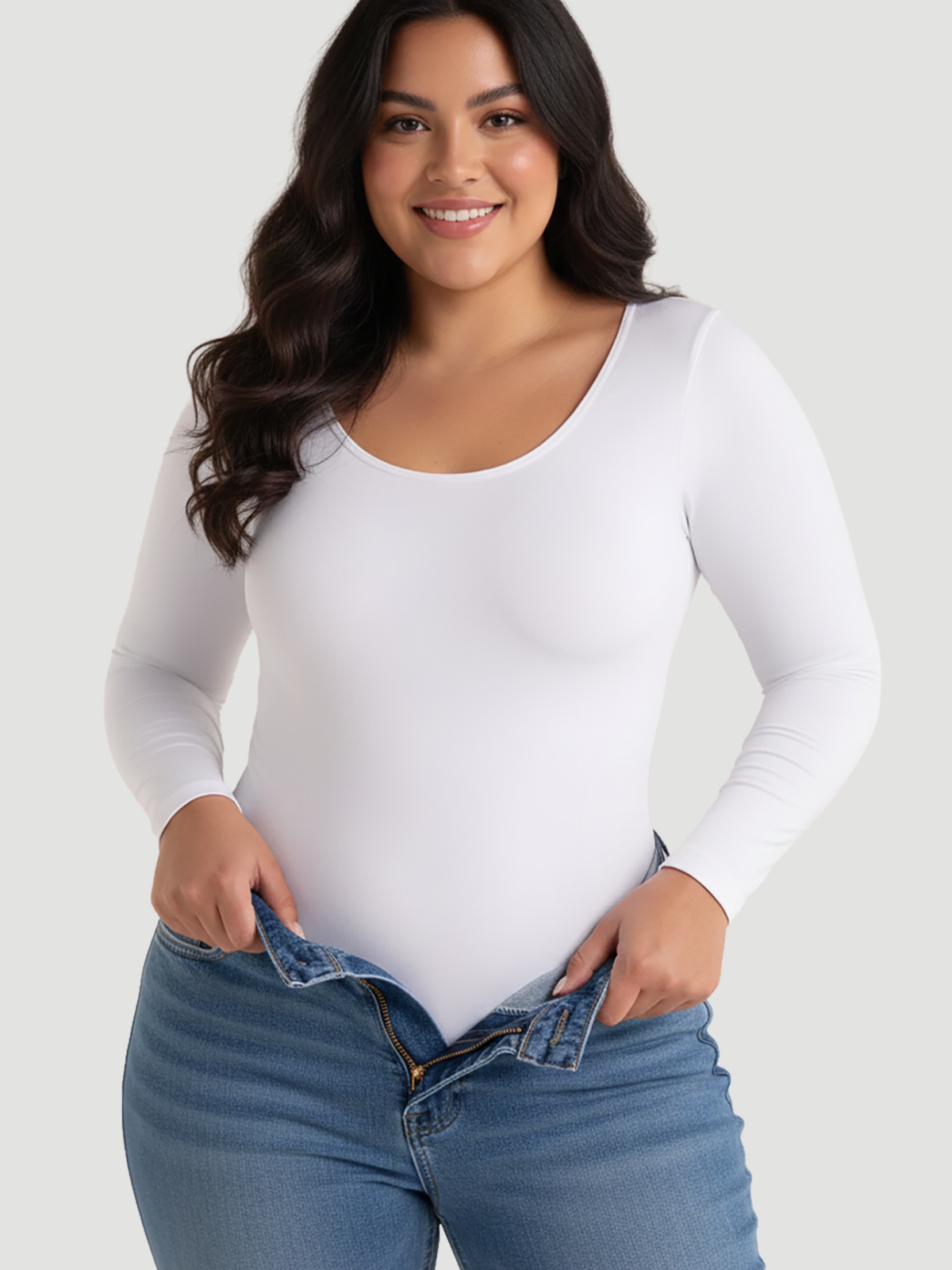 Long-Sleeve Seamless Sculpt Shapewear Bodysuit