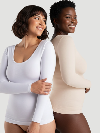 Long-Sleeve Shaping Smoothing Top