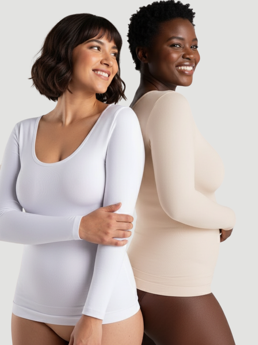 Long-Sleeve Shaping Smoothing Top