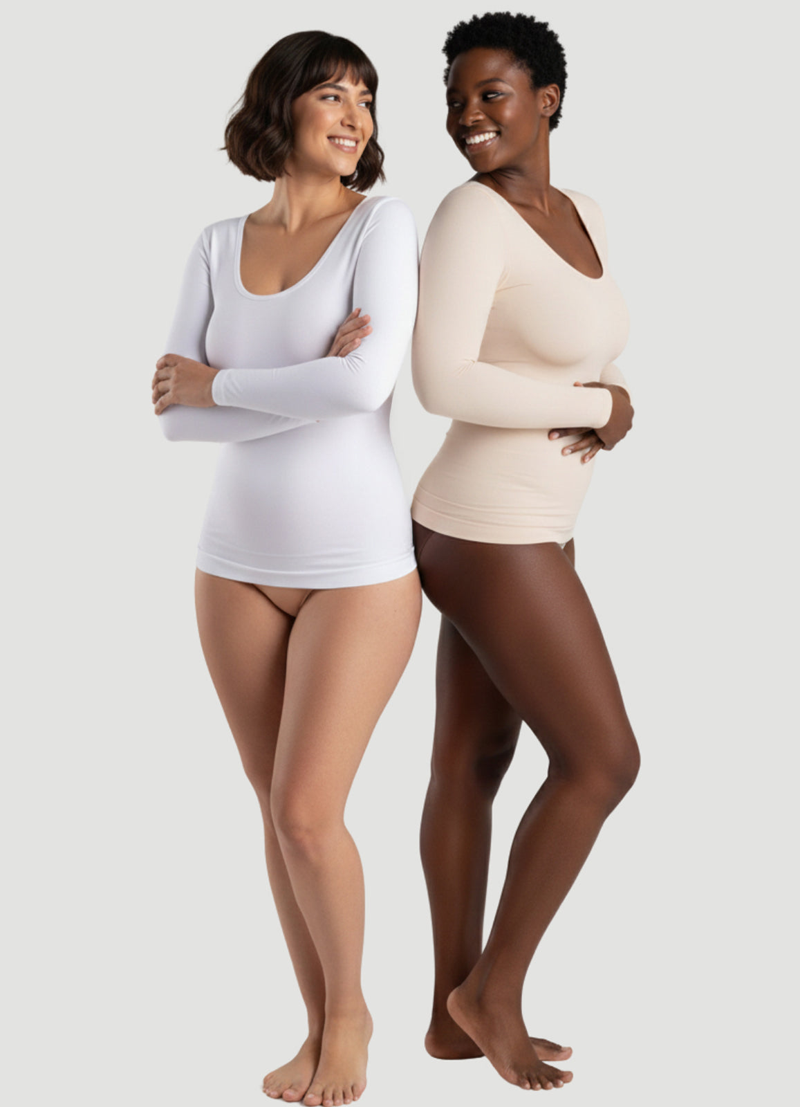 Long-Sleeve Shaping Smoothing Top