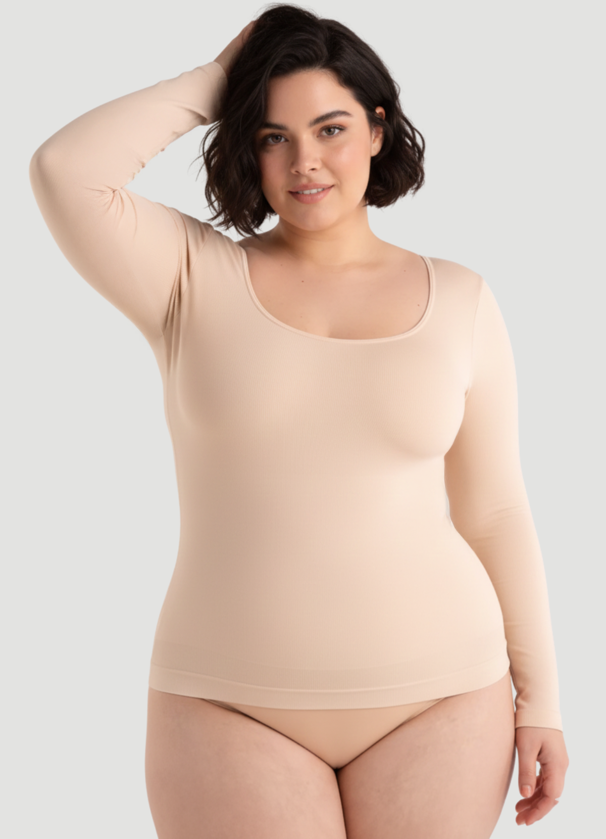 Long-Sleeve Shaping Smoothing Top