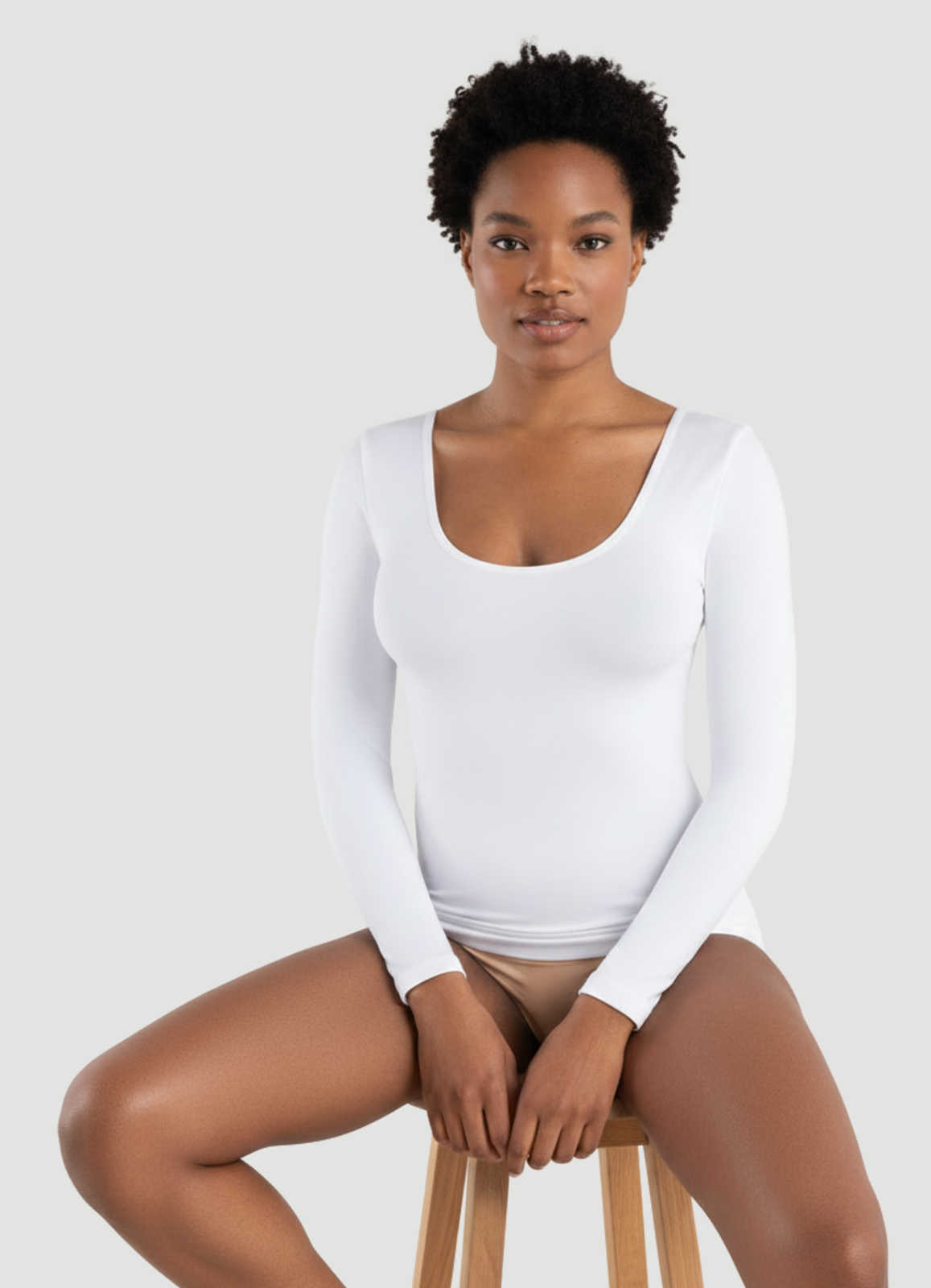 Long-Sleeve Shaping Smoothing Top