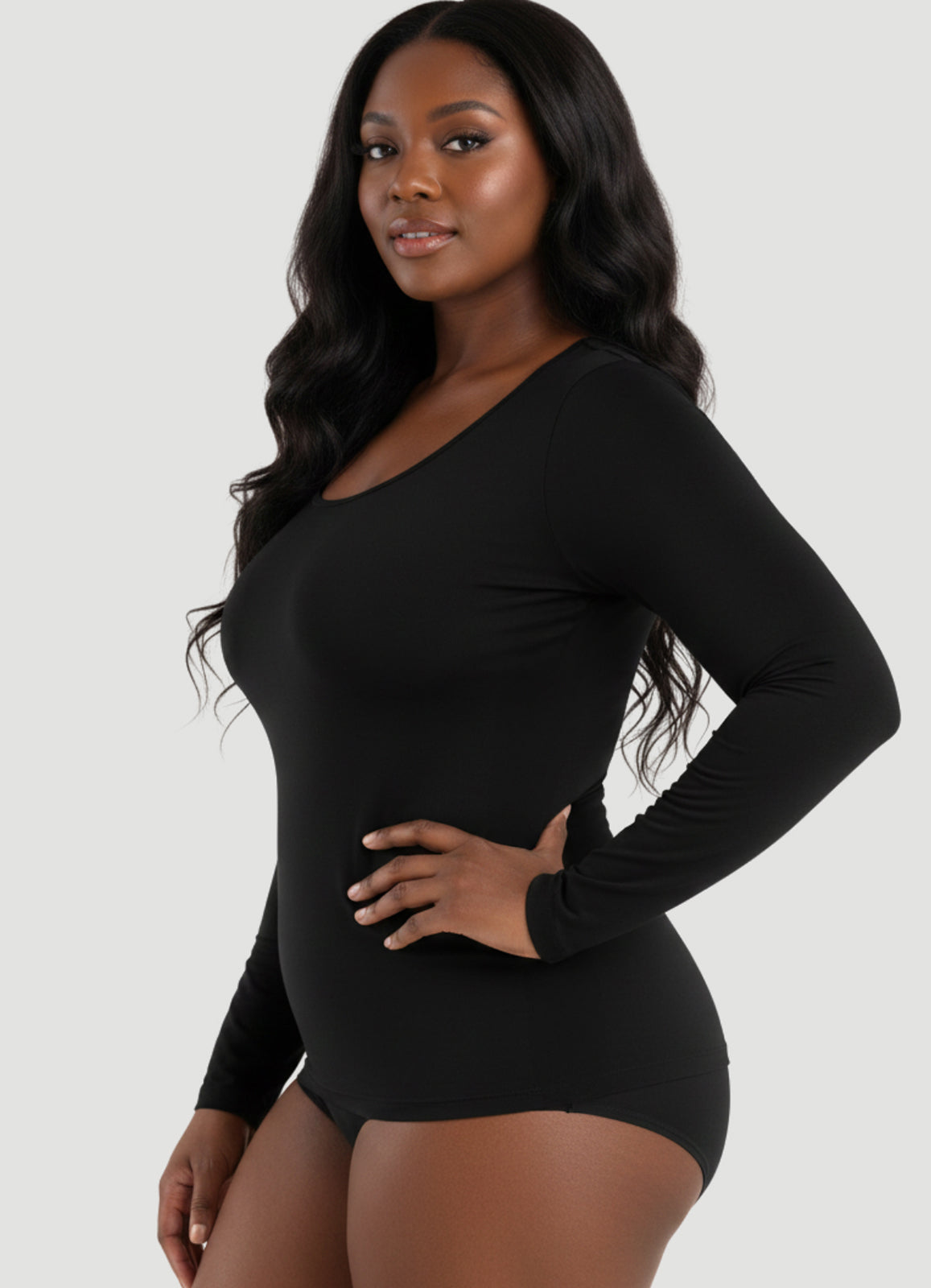 Long-Sleeve Shaping Smoothing Top