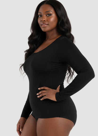 Long-Sleeve Shaping Smoothing Top