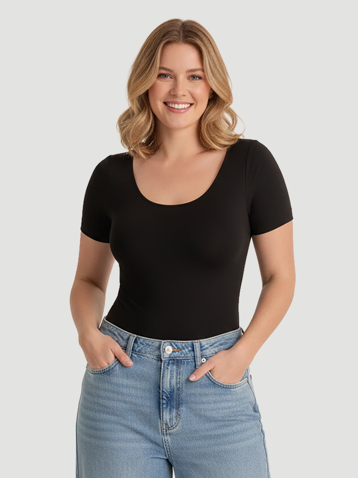 Short-Sleeve Shaping Smoothing Top