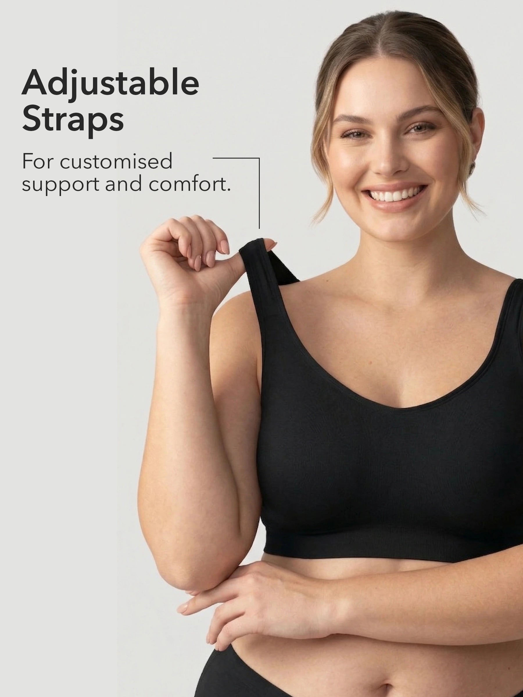 Adjustable Wire Free Shaper Bra (Cups A-FF) + FREE Bra Extender