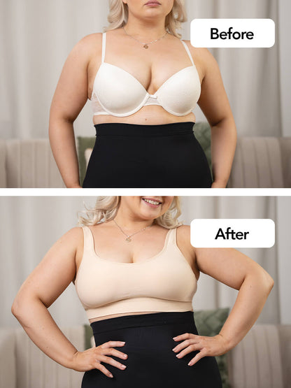 2-Pack Adjustable Wire Free Shaper Bra (Cups A-FF) + FREE Bra Extender