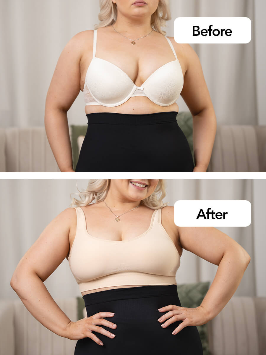 2-Pack Adjustable Wire Free Shaper Bra (Cups A-FF) + FREE Bra Extender