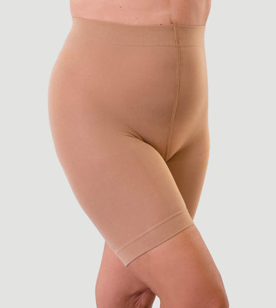 High-Waisted-Anti-Chafe-Shaping-Shorts-Beige-From-Side-View-4