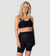 High-Waisted-Anti-Chafe-Shaping-Shorts-Black-From-Full-Body-Front-View-2