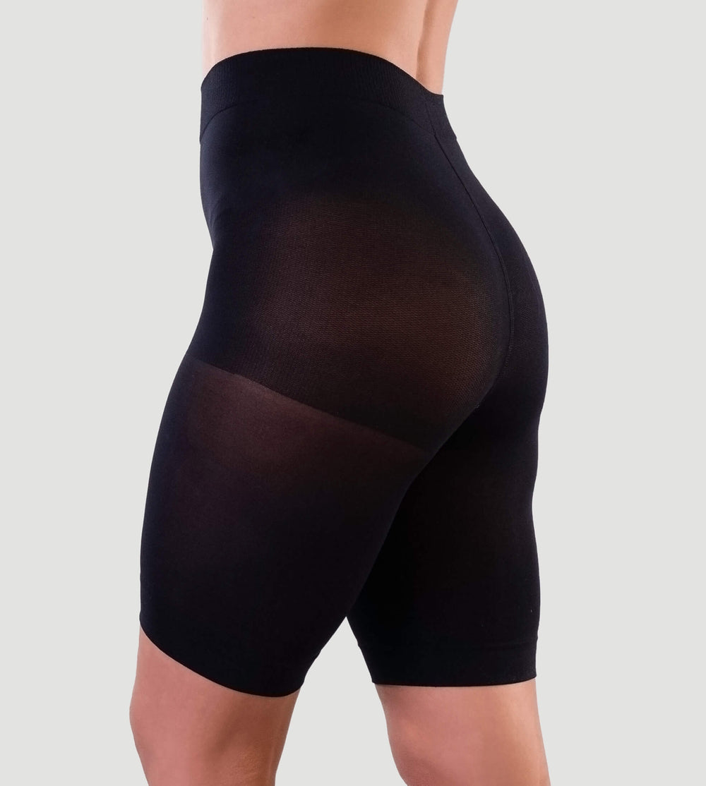 High-Waisted-Anti-Chafe-Shaping-Shorts-Black-From-Side-View-1