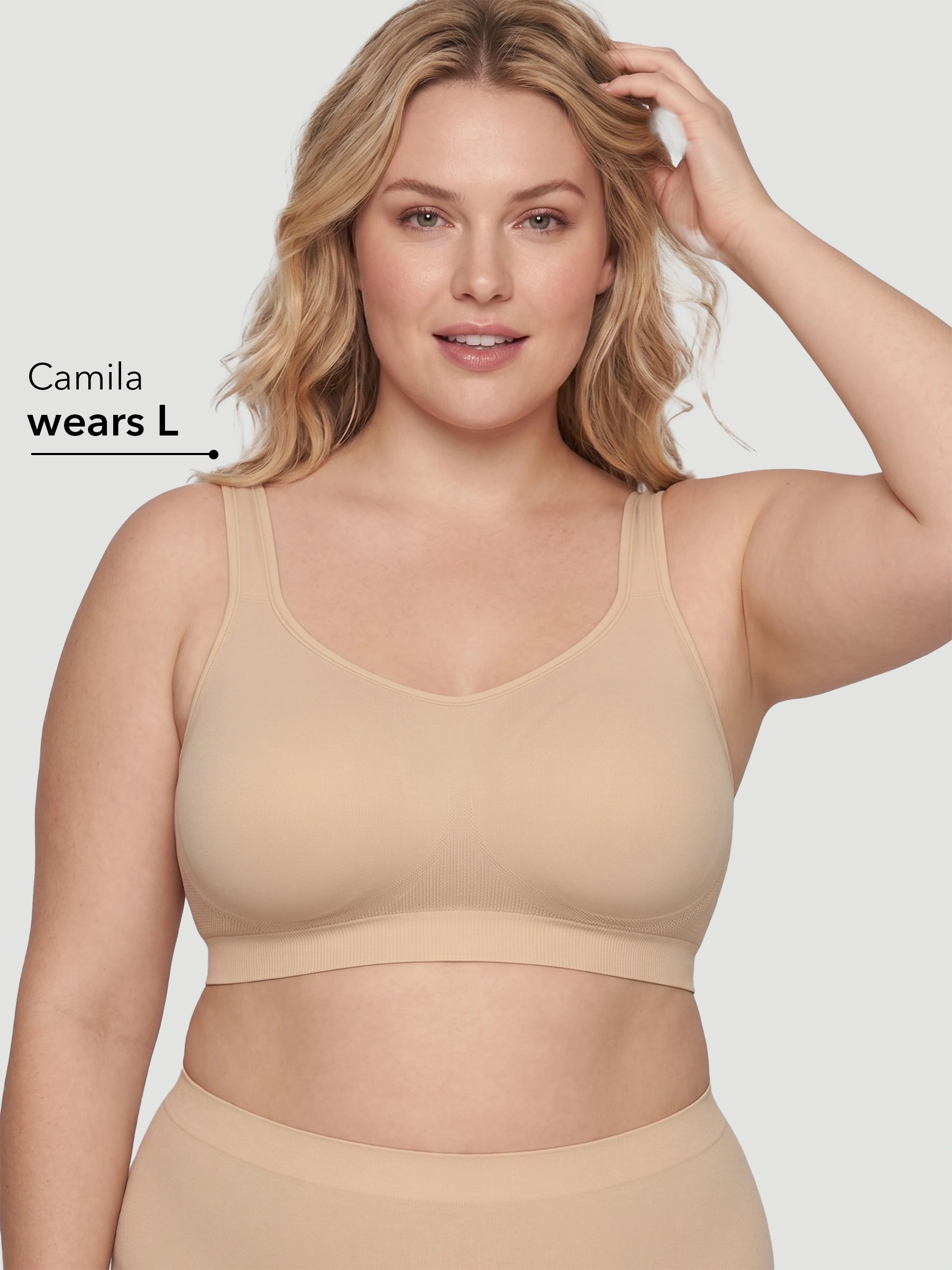 Adjustable Wire Free Shaper Bra (Cups A-FF) + FREE Bra Extender