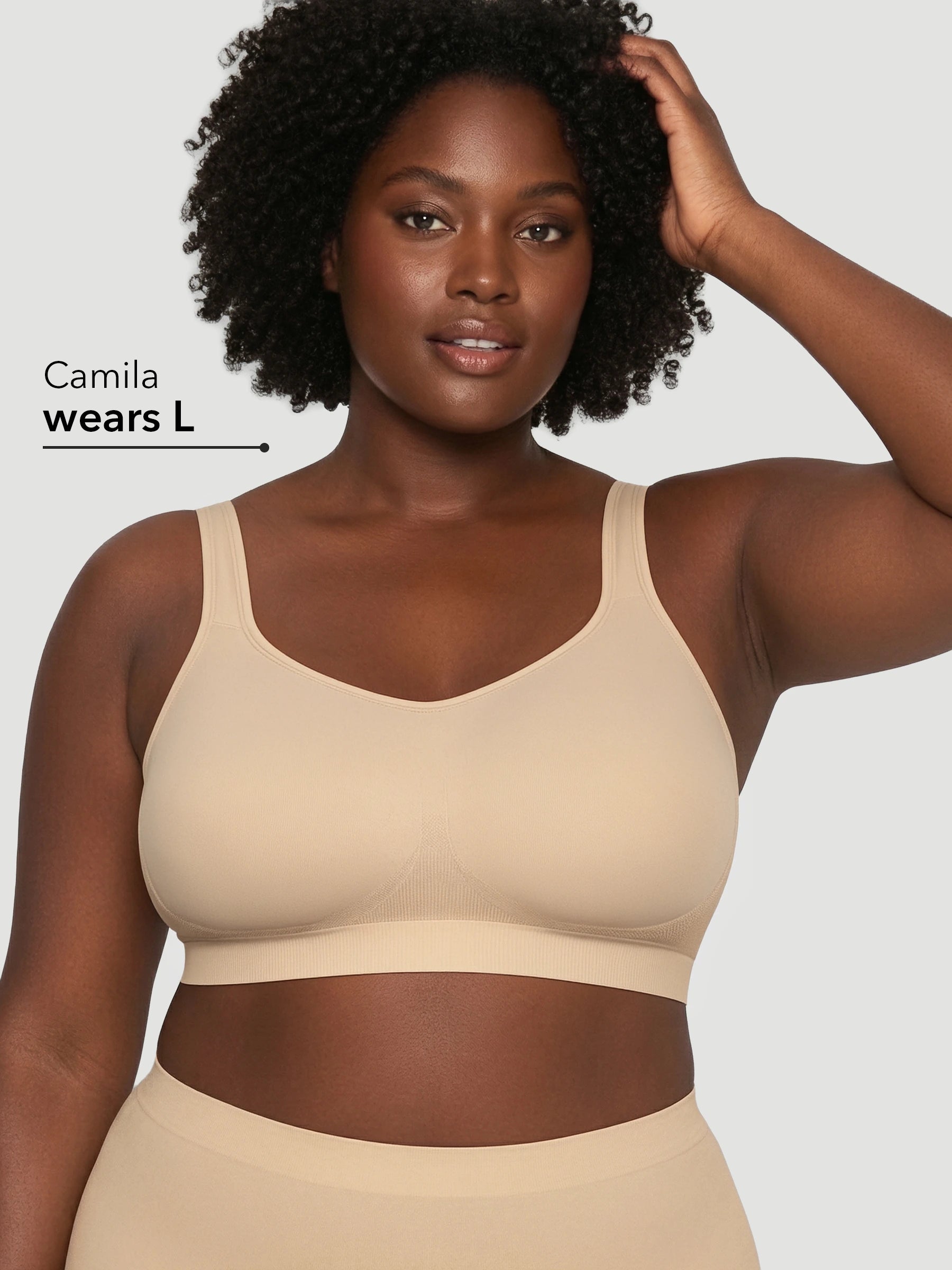 Adjustable Wire Free Shaper Bra (Cups A-FF) + FREE Bra Extender