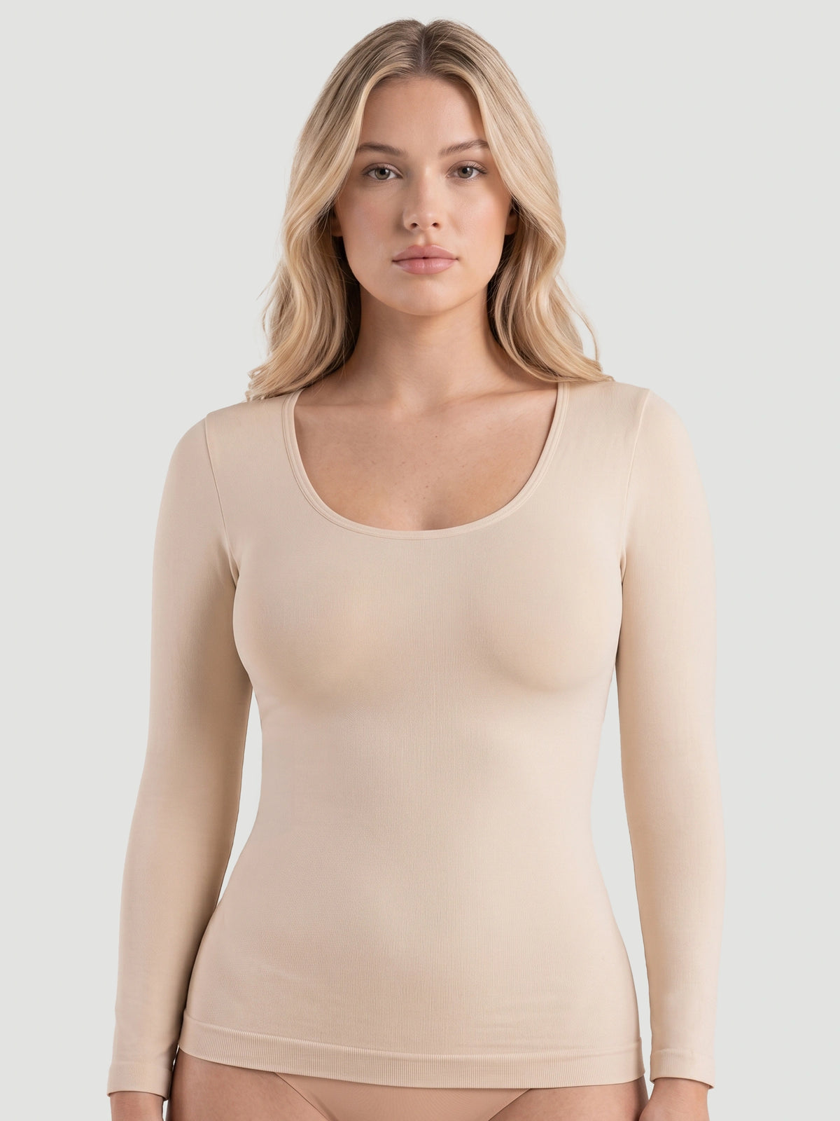 Long-Sleeve Shaping Smoothing Top