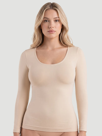 Long-Sleeve Shaping Smoothing Top
