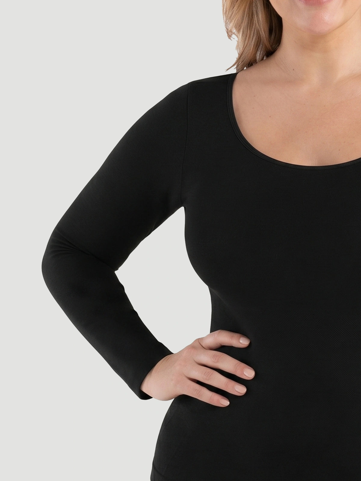 Long-Sleeve Shaping Smoothing Top