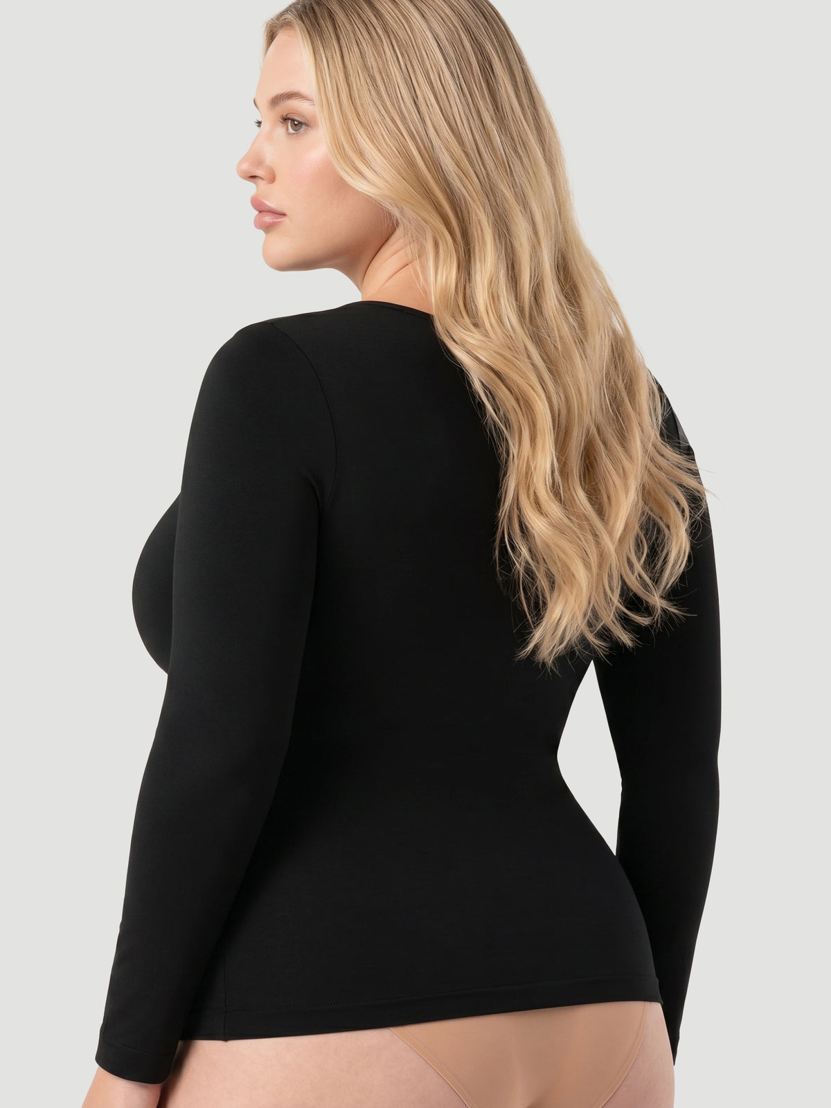 Long-Sleeve Shaping Smoothing Top