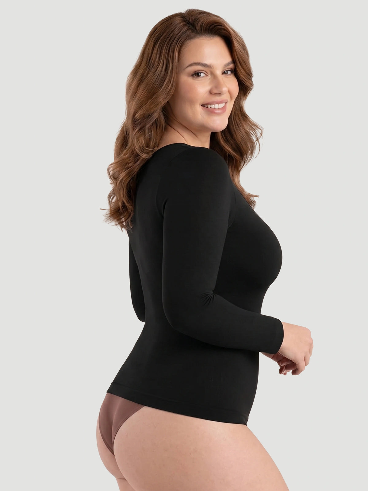 Long-Sleeve Shaping Smoothing Top