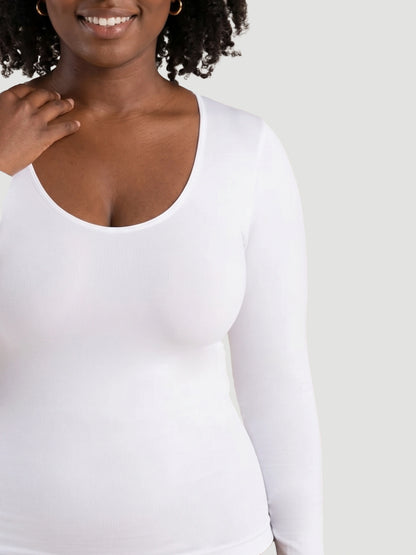 Long-Sleeve Shaping Smoothing Top
