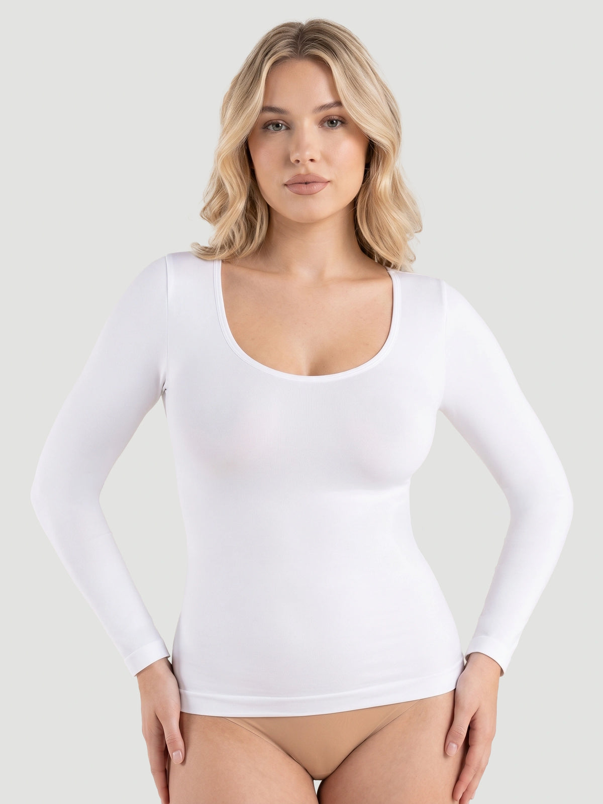 Long-Sleeve Shaping Smoothing Top