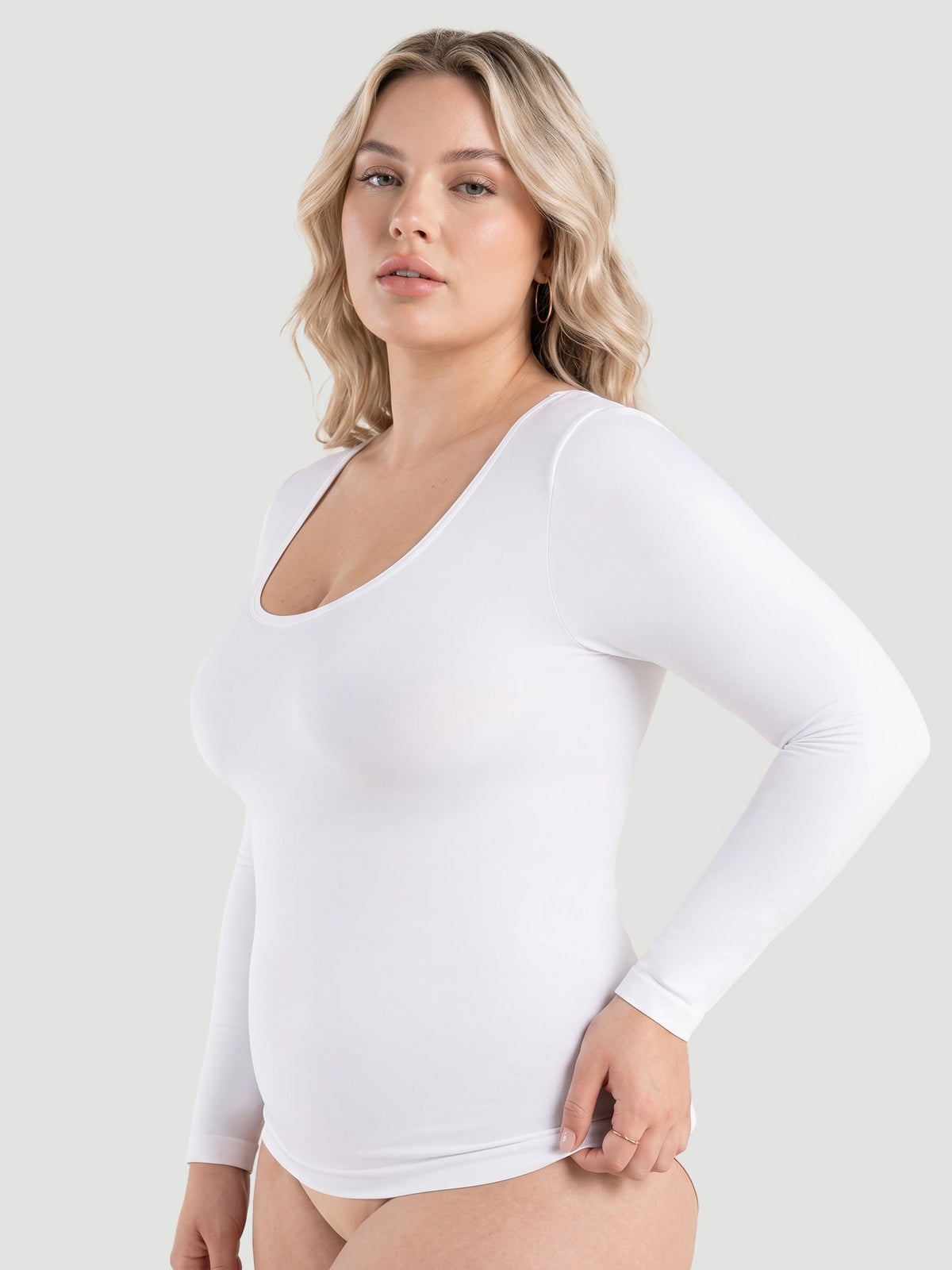 Long-Sleeve Shaping Smoothing Top