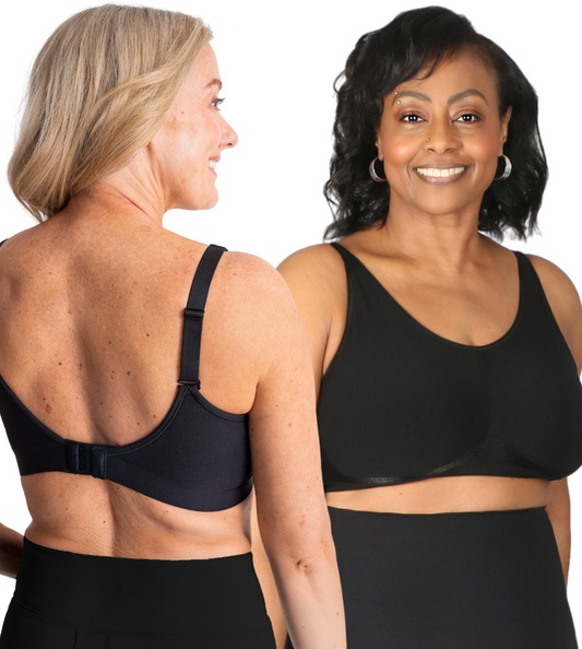 2-Pack Adjustable Wire Free Shaper Bra (Cups A-FF) + FREE Bra Extender