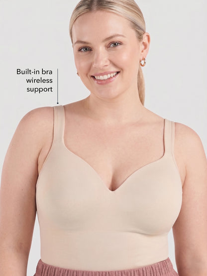 2-Pack Ultimate Comfort Built-In Bra Shaper Cami