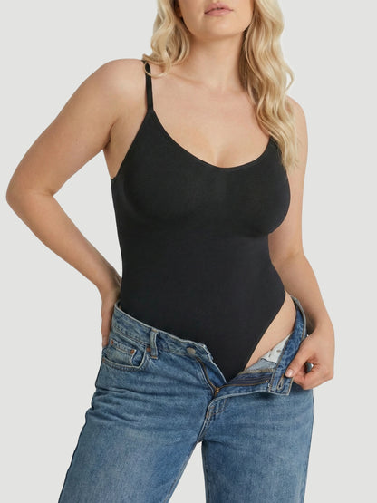 Scoop Neck Bodysuit Shaping Thong
