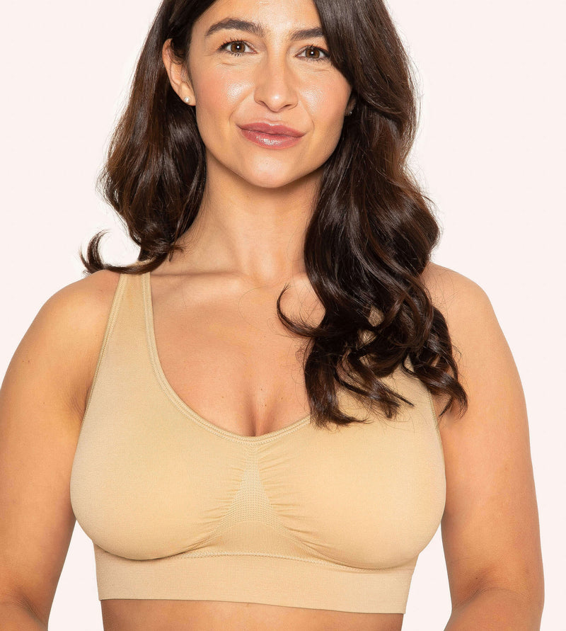 Boond Bra, Daily Comfort Wireless Shaper Bra for Posture Correction and  Sweet Curves, Adjustable and Breathable Sports Bras for Women (S, Beige) at   Women's Clothing store
