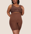 High-Waisted-Shaping-Shorts-Brown-Front-3