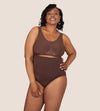High-Waisted-Shaping-Panty-Brown-Front