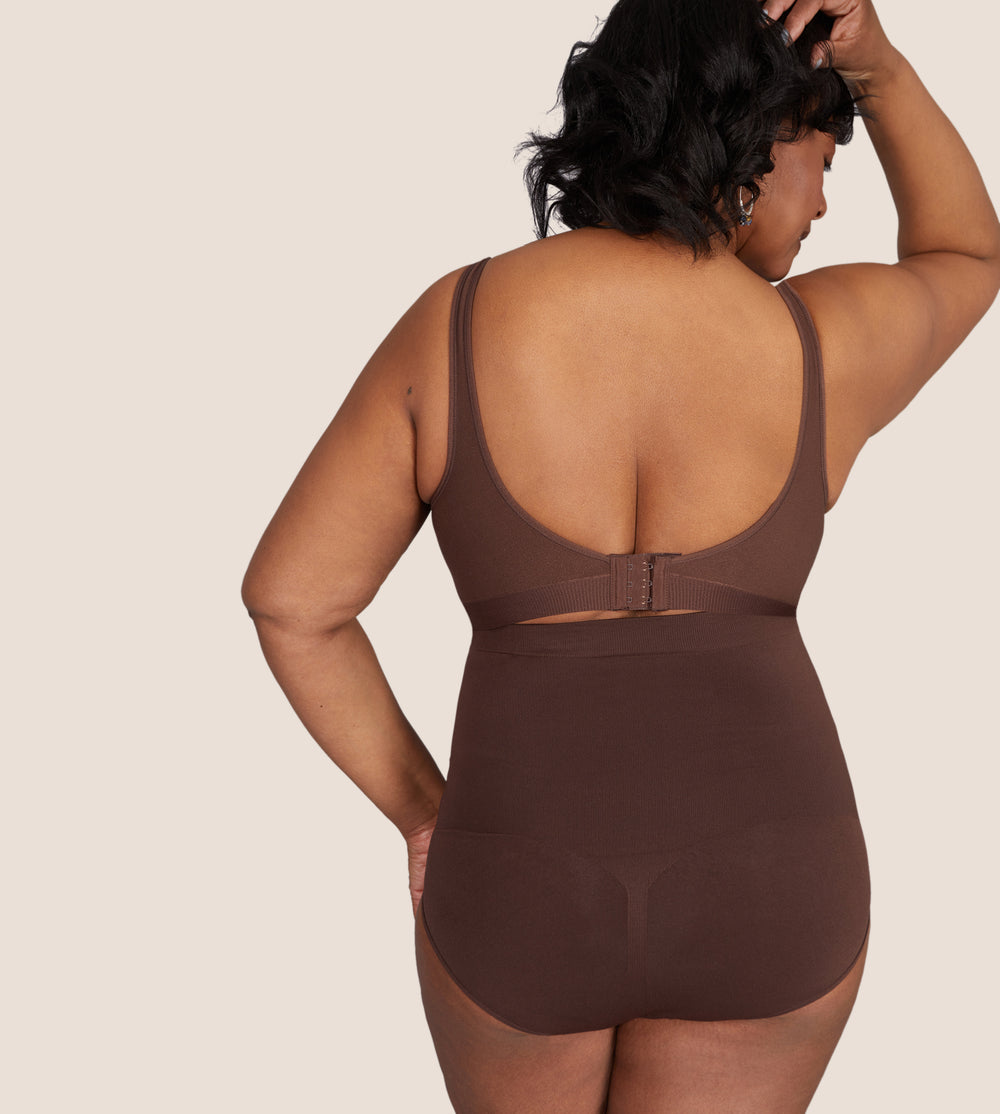 High-Waisted-Shaping-Panty-Brown-Back