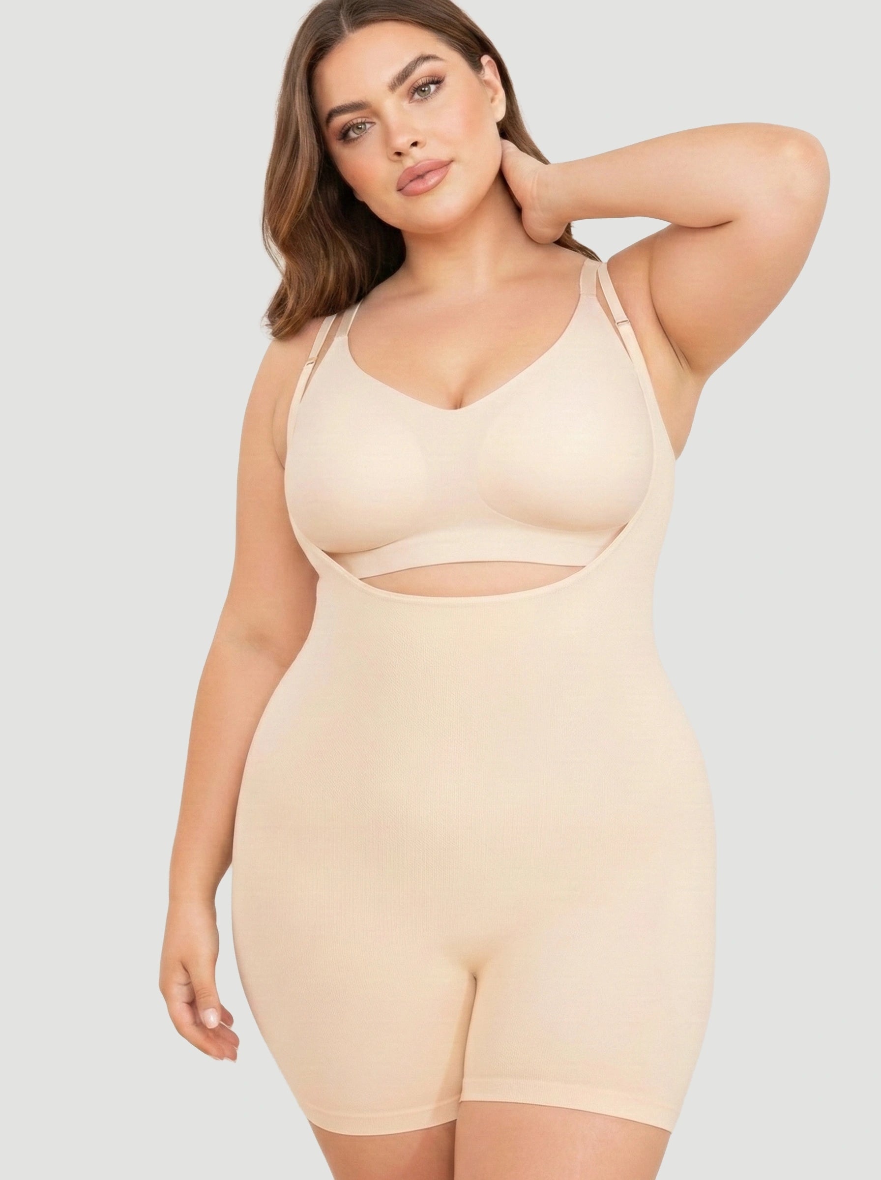 Open Bust Bodysuit Shaping Shorts