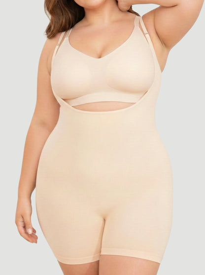 Open Bust Bodysuit Shaping Shorts