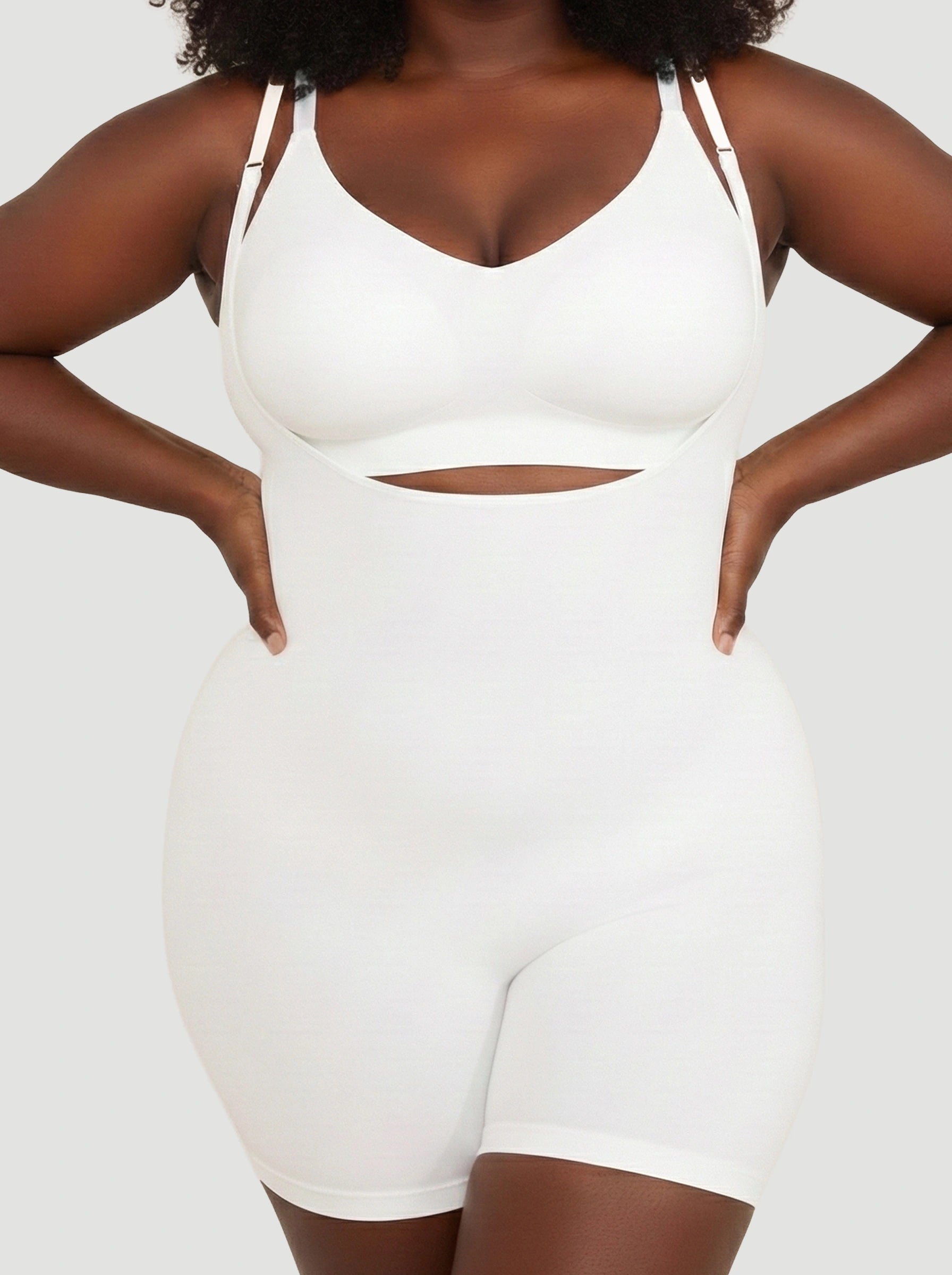 Open Bust Bodysuit Shaping Shorts