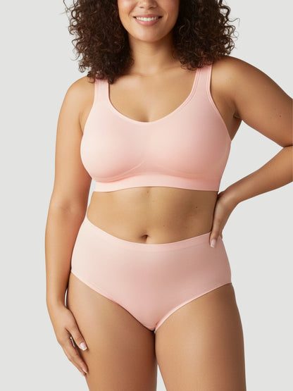 High Waist Seamless Bonded Brief Underwear