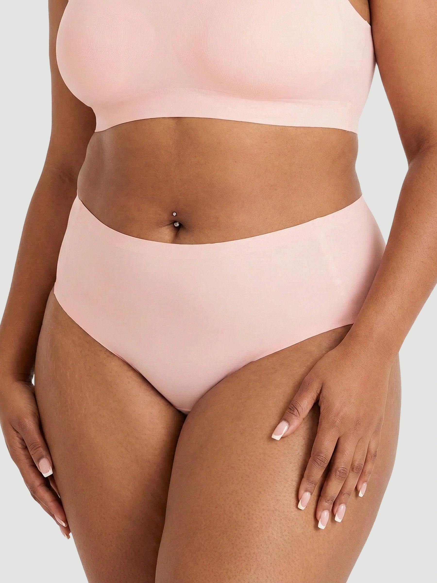 High Waist Seamless Bonded Brief Underwear