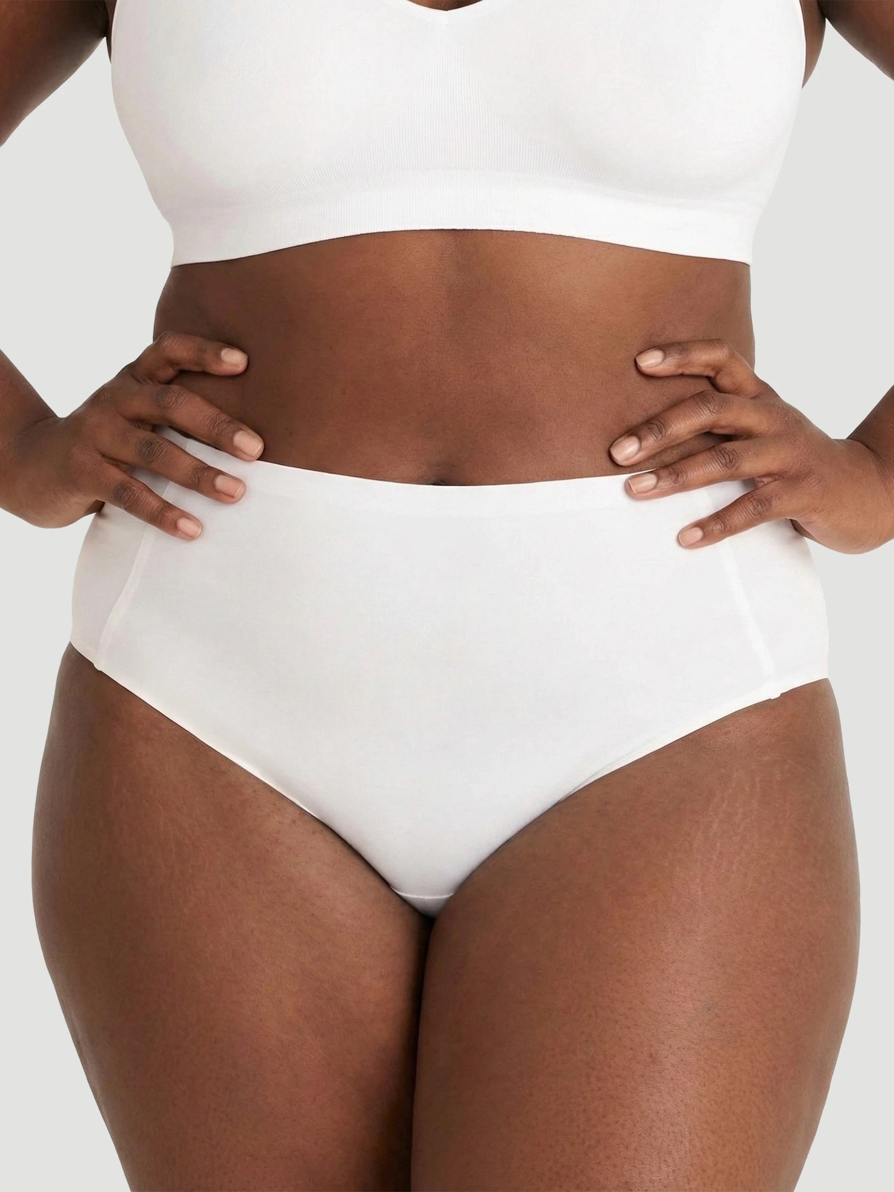 High Waist Seamless Bonded Brief Underwear