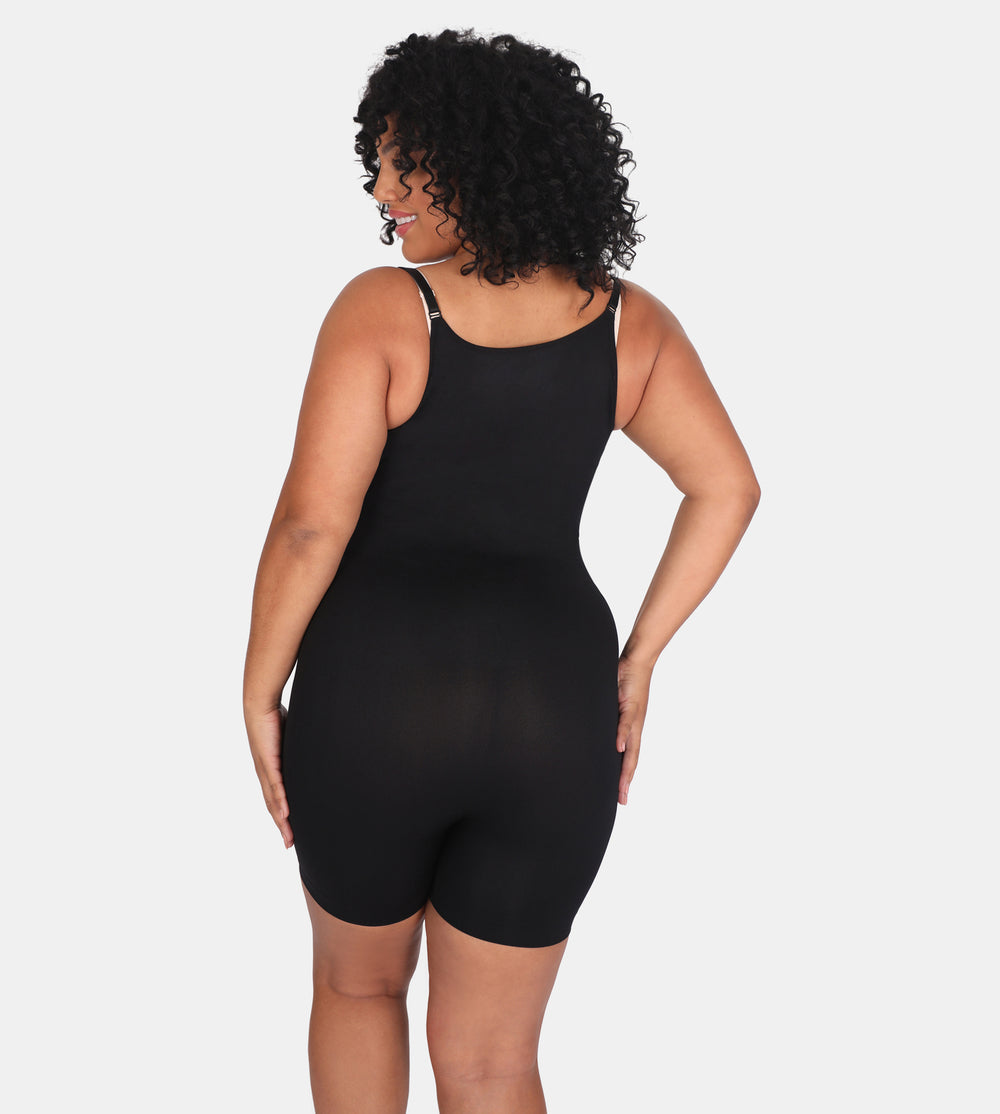 Open-Bust-Bodysuit-Shaping-Shorts-Black-Back