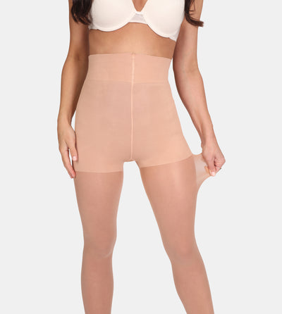 Tear-Proof-Shaping-Tights-Beige-Front-4