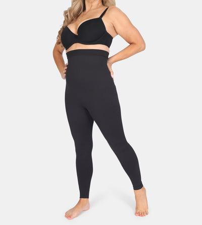 High-Waisted-Shaping-Leggings-Black-Front-2