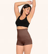 High-Waisted-Shaping-BoyShort-Brown-Front