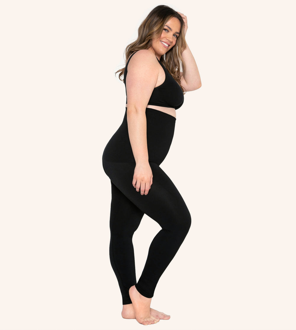 High-Waisted-Shaping-Leggings-Black-Side