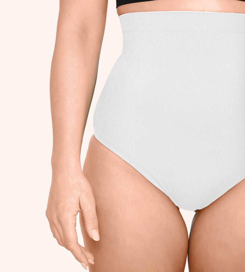 High-Waisted-Shaping-Panty-White-Front