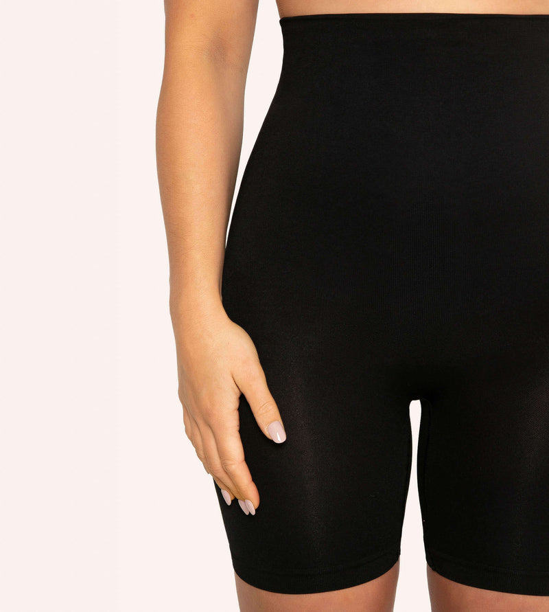 Conturve High Waisted Shaper Shorts, Black, Size M/L