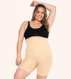 High-Waisted-Shaping-Shorts-Beige-Front
