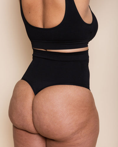 High-Waisted-Shaping-Thong-Black-Back